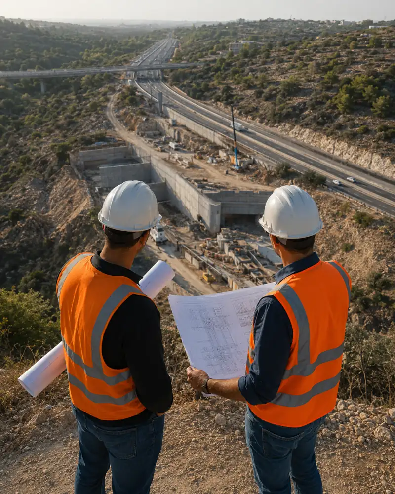 צוות ההנדסה של הוריזון קור בעבודה בשטח